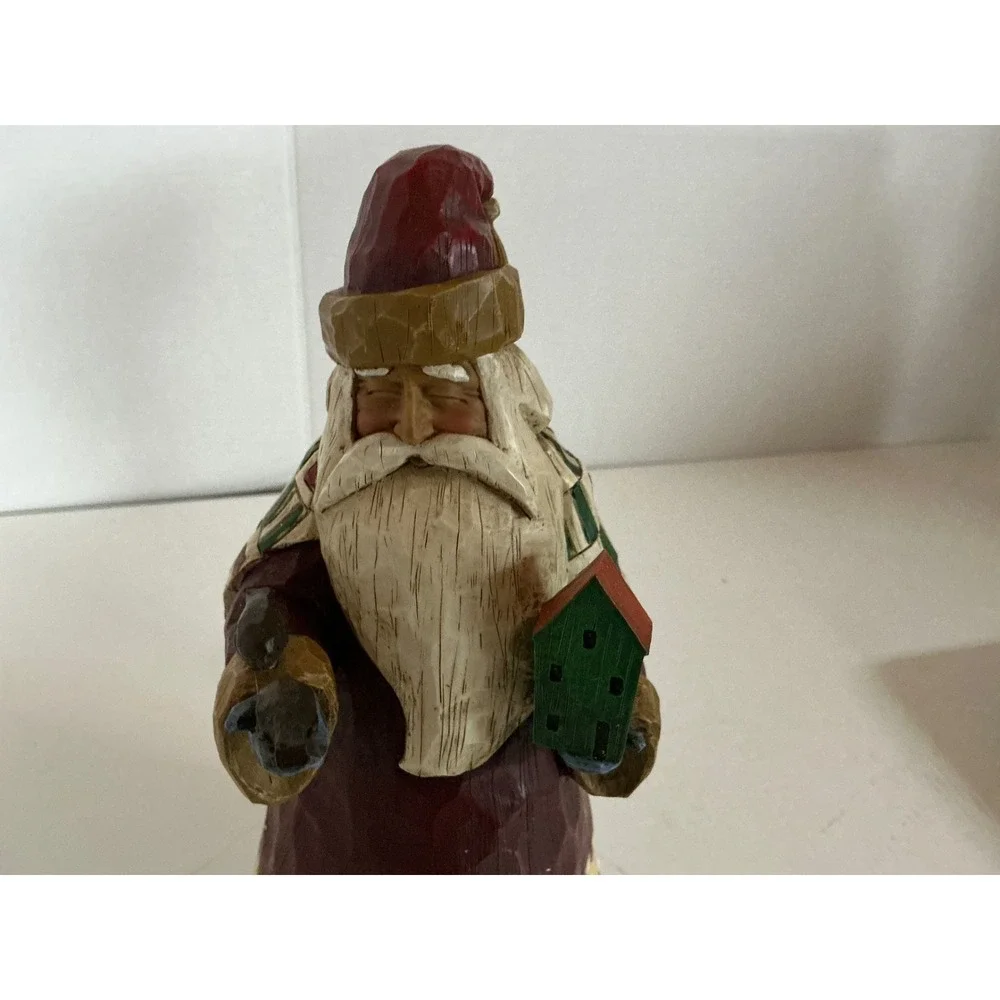 Jim Shore Heartwood Creek Vintage Santa Figurine Birdhouse 10 Inch 2002 B105528